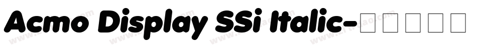 Acmo Display SSi Italic字体转换